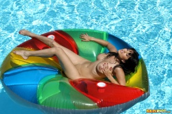 Bikini Riot Sunny Leone in pool